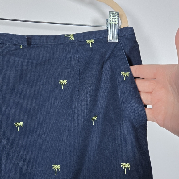 LIZGOLF Navy Blue Embroidered Palm Tree Print Golf Tennis Pickle Ball Skort 16 - Picture 7 of 14